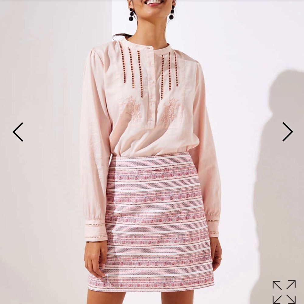 Textured stripe skirt